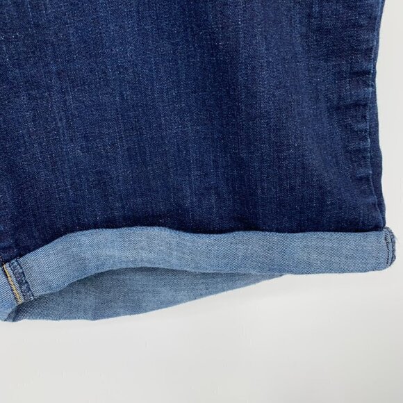 Levis Classic Bermuda denim jean shorts cuffed long stretch women 24W - Picture 2 of 5